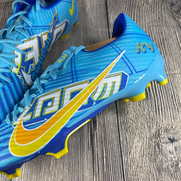 Nike Zoom Mercurial Vapor 15 Academy Mbappe Cleats Baltic Blue/White DV0707-400 - Picture 8 of 8